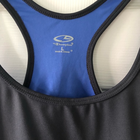 CHAMPION Black High Compression Racer Back Tank L - Picture 2 of 7